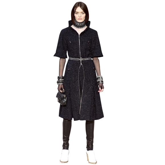 CHANEL Dresses & Skirts - CHANEL 13A Runway Fantasy Fringe Navy Mini Skirt